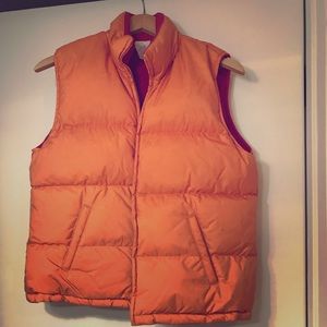Orange puff vest